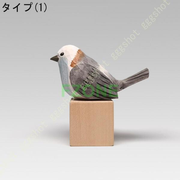 木製オブジェ 鳥の木製置物 レトロ 風水アイテム 木の置物 小鳥 鳥の彫像 鳥の彫刻 可愛い ホームデコレーション 卓上 室内 オーナメント プレゼント オブジェ｜cosmos-wumf｜02
