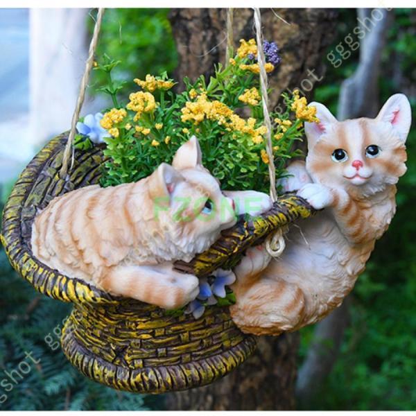 ガーデニング雑貨 ガーデンオーナメント アンティーク調 吊り下げ装飾 ねこ 猫 ガーデン オーナメント ガーデニング 雑貨 置物 庭 オブジェ 動物 かわいい｜cosmos-wumf｜18
