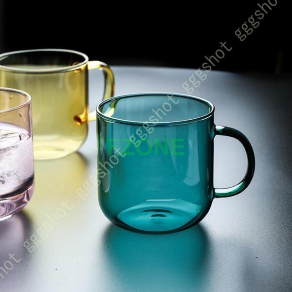 マグ 耐熱ガラス ホットドリンク ミルクガラス グラス マグカップ 350cc 飲食店 ステンドグラス 耐熱 グラス かわいい 可愛い レトロ カラーグラス 引越し｜cosmos-wumf｜11