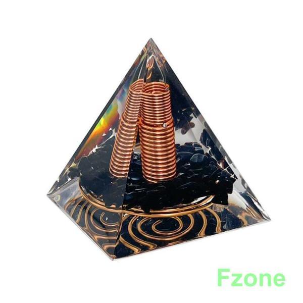オルゴナイト 銅線 スパイラル 螺旋 ストーン チャクラ 幸運 パワー 石 有機物 無機物 ピラミッド 三角 三角形 樹脂 パワ−ストーン 癒し 浄化 置物 パワー｜cosmos-wumf｜05