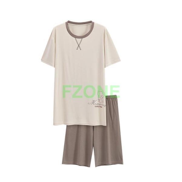 ルームウェア ショートパンツ 半袖 上下セット パジャマ セットアップ カップル レディース メンズ tシャツ 夏用 春夏 部屋着 コットン 綿｜cosmos-wumf｜03