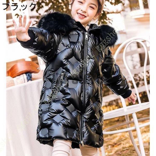 子供服 コート ジャケット ダウンコート ダウンジャケット キッズ 中綿ジャケット 綿服 男の子 女の子 パーカー アウター ファーフード ロング丈 暖かい 厚手｜cosmos-wumf｜02