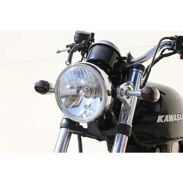 メッキ 160mm ヘッドライト ガラスレンズ 新品 汎用 : COSMOSバイク