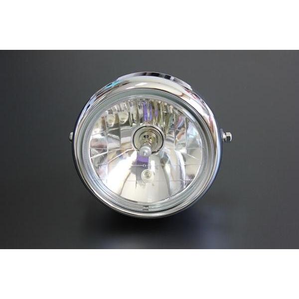 ガラス 180mm ヘッドライト クリア メッキ 新品 汎用 CB750