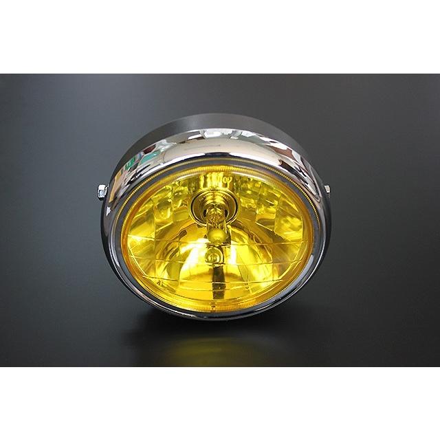 ガラス 180mm ヘッドライト イエローレンズ 黒 新品 汎用  XJ400D XJR400 XJR1200｜cosmos8610｜02