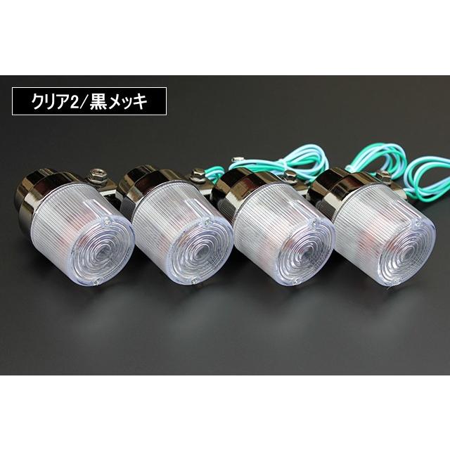 デカヨーロピアン 汎用 クリア/黒メッキ アルミ 新品 4個 ZRX400 