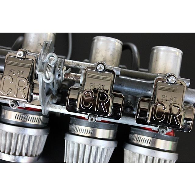 FCR ラージ ブラックメッキ トップカバー 4個 新品 アルミ CB750F 