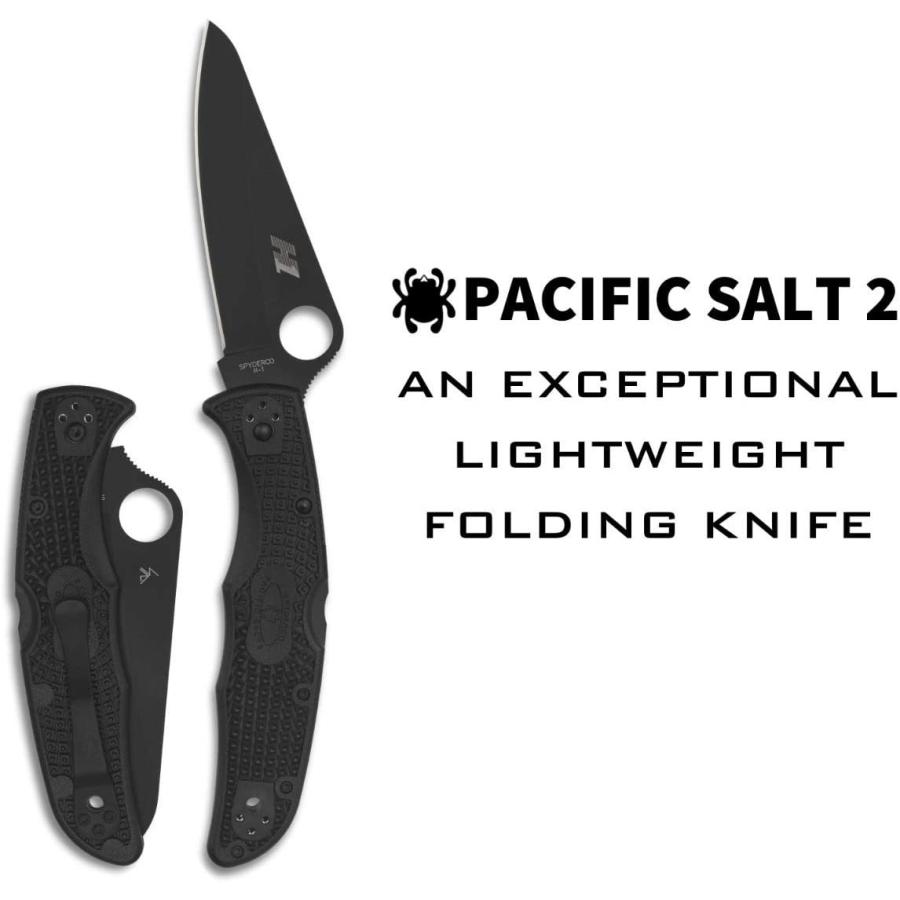 SPYDERCO スパイダルコ パシフィックソルト2 オールブラックチタン 