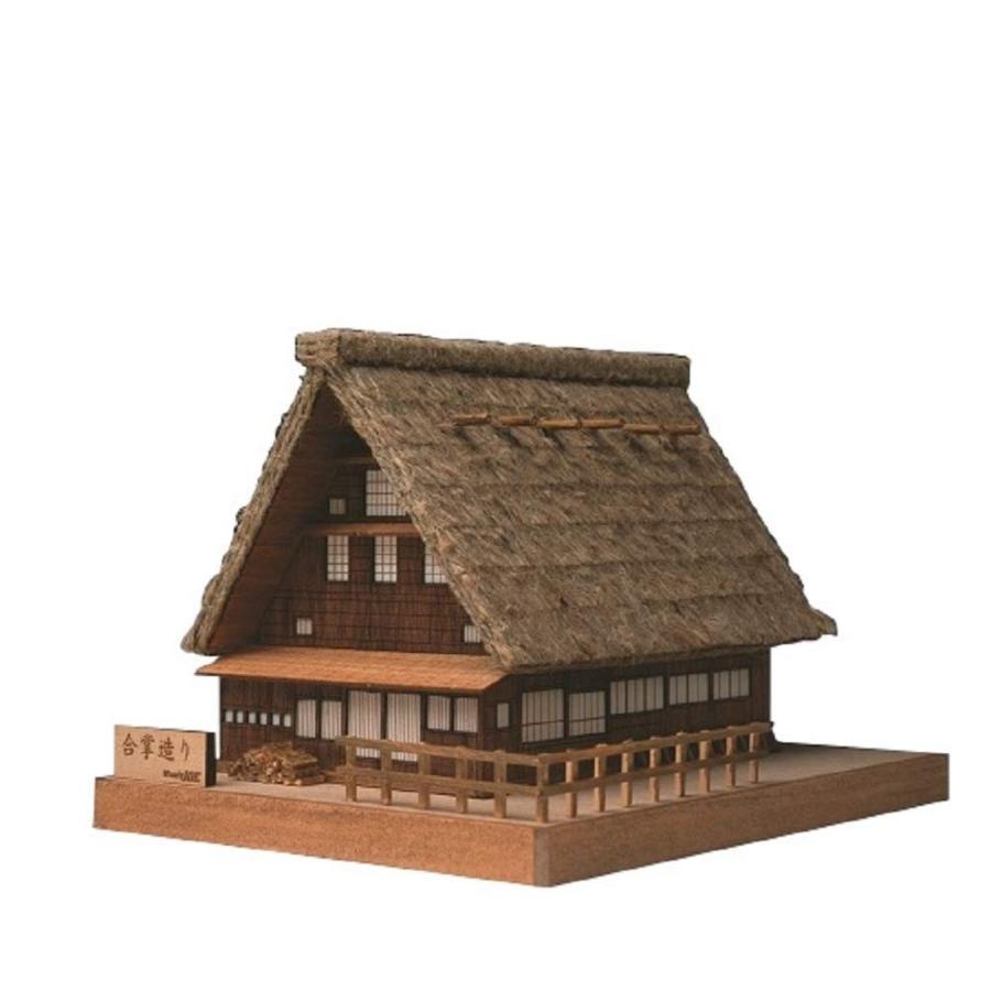 ウッディジョー ミニ建築 No 1 合掌造り 木製模型 Parselsorgu Com