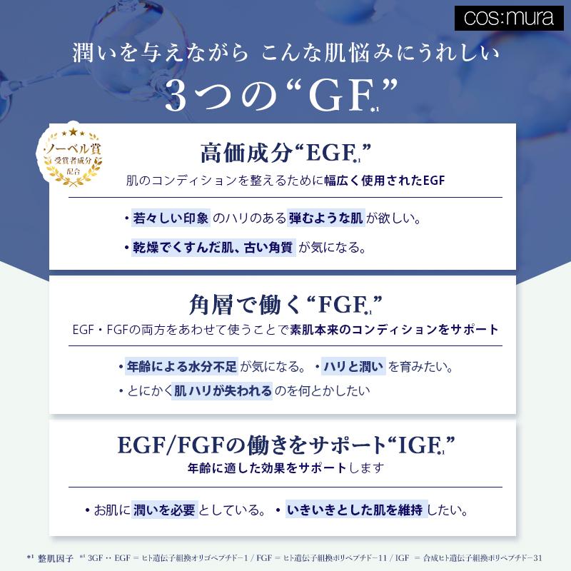 cos：mura（コスムラ） 化粧水 3GF TIMELESSスキントナー ターンオーバー 保湿 3GF EGF 成長因子 スキンケア ...