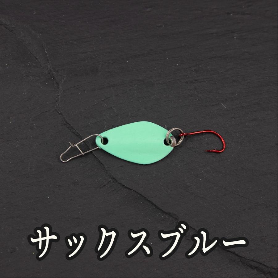 スプーン ルアー 5個セット 2g 2.5cm 赤針 アピール カラー 基本色 管