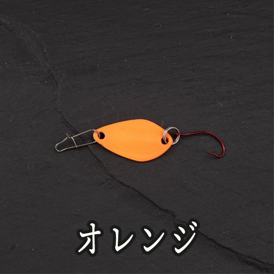 スプーン ルアー 5個セット 2g 2.5cm 赤針 アピール カラー