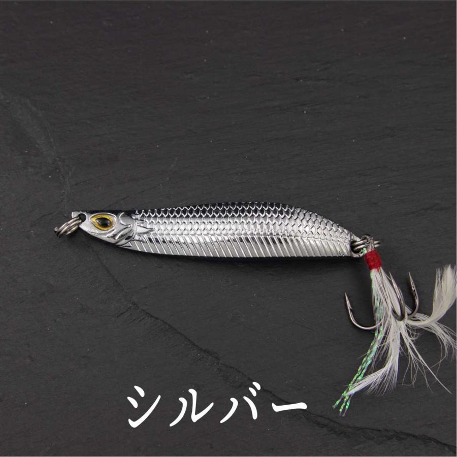 スプーン ルアー リアル 5.5cm 10g フェザーフック : コスパ