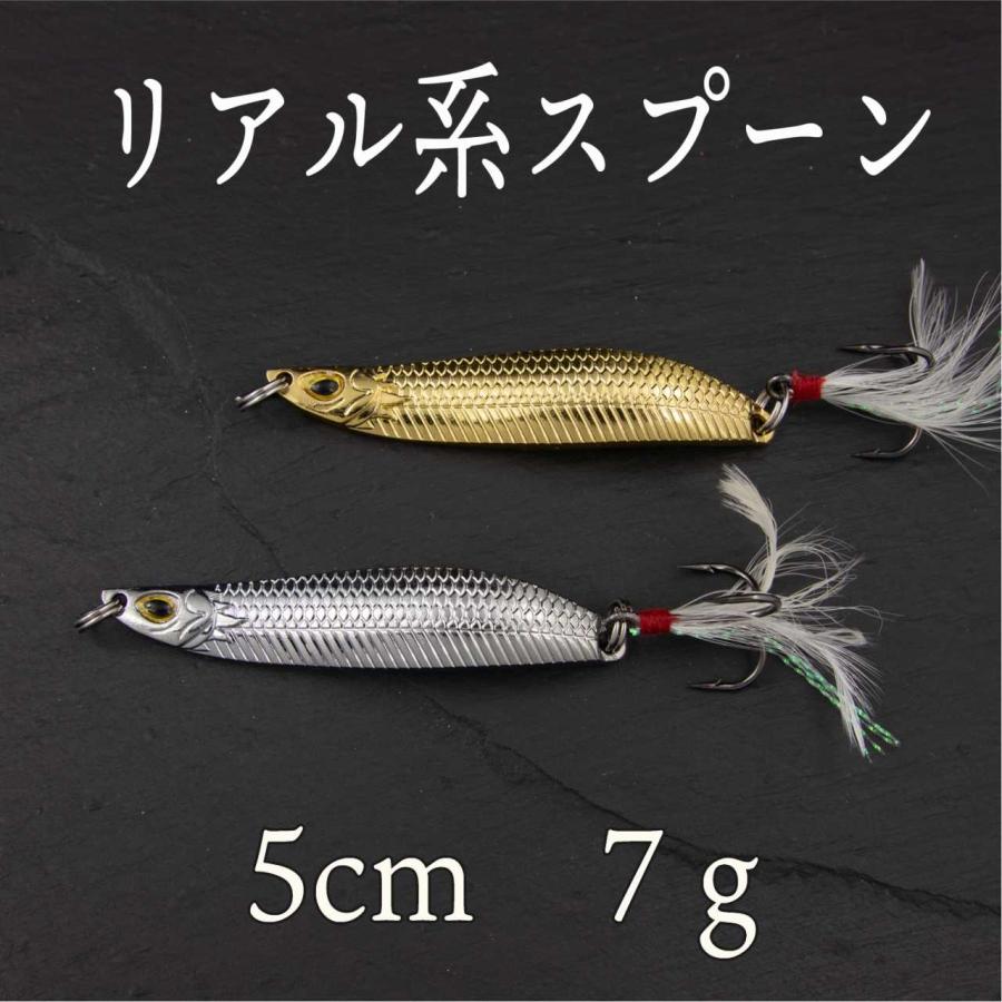 スプーン ルアー リアル 5cm 7ｇ フェザーフック Cf 491 Cospafishing 通販 Yahoo ショッピング