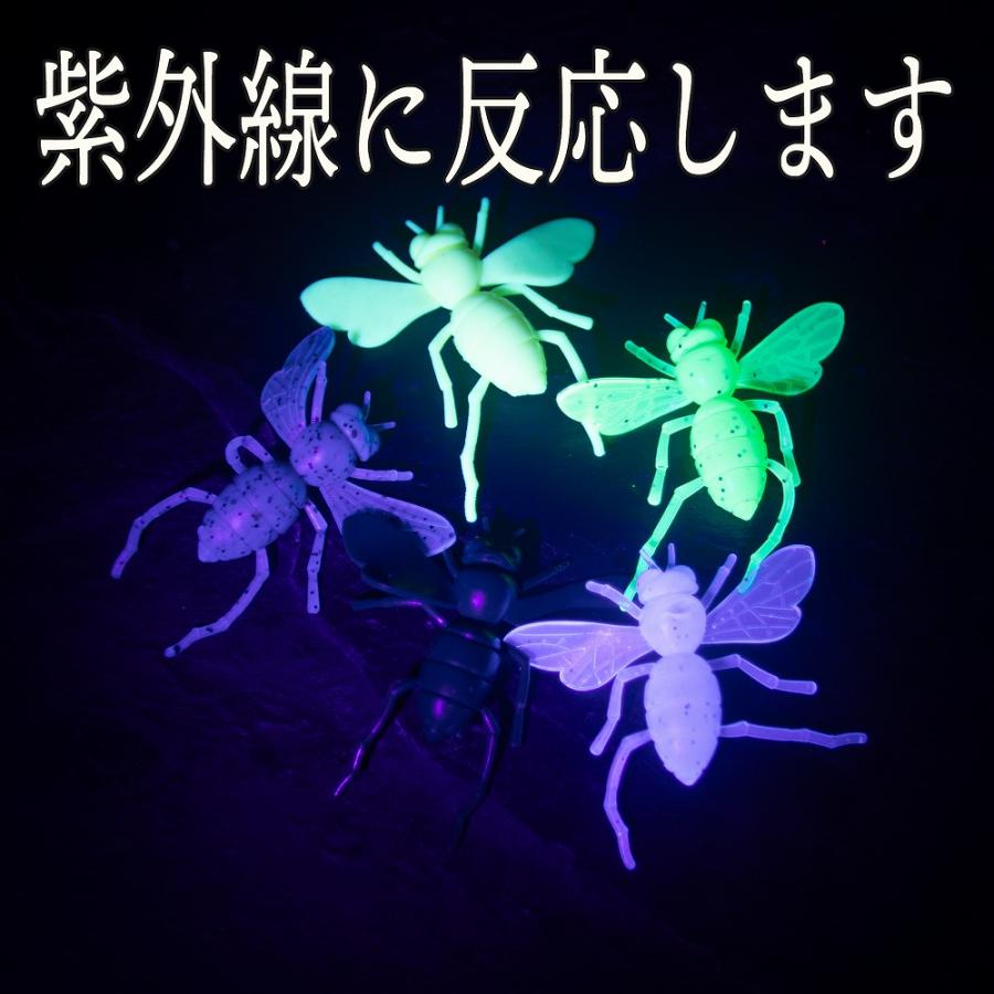 UV羽虫 ワーム 10個入り 4cm 1.5g 1/16oz パワー フィネス ヘビー
