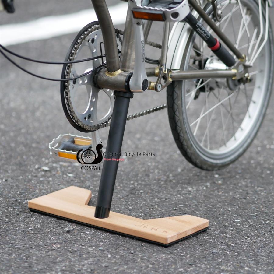 チタン製　BROMPTON用　サイドスタンド　中古美品 MSB」新品 Brompton ブロンプトン 用 メンテンナンススタンド 駐輪
