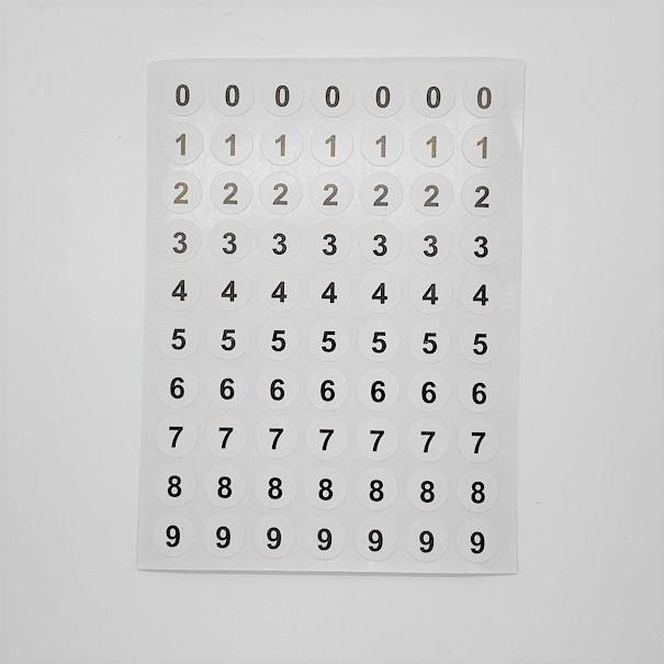 ナンバーシール 数字のシール 0 9 白黒 ナンバリング 台紙3枚分セット Numberseal1 Cospari2 通販 Yahoo ショッピング