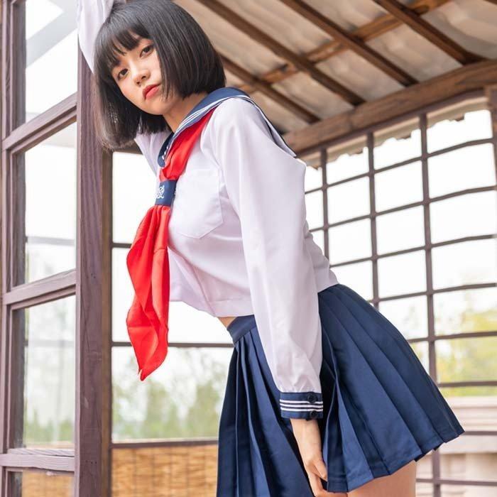 コスプレ 制服 ディズニー スカート 衣装 長袖 コスチューム一式 セーラー服 制服 レディース ミニスカ 女子高生 Jk ハイスクール B1001 萌えセーラー長袖 Unst 0004c Christine 通販 Yahoo ショッピング