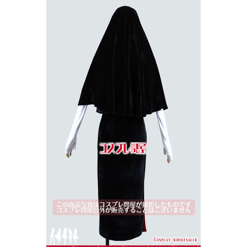 吸血鬼すぐ死ぬ マリア シスターベール＆手袋付き 赤裏地 コスプレ衣装