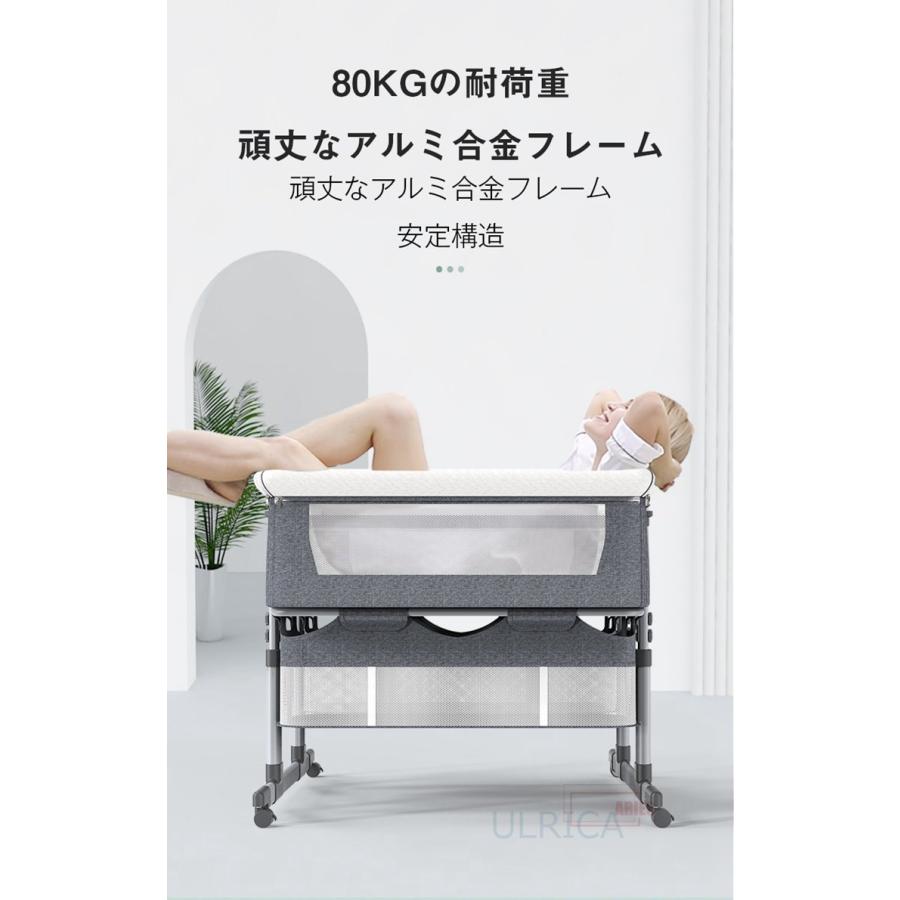 双子用ベッド ベビーベッド リトルフォークス ツイン コンパクト バシネット 折り畳みベッド 新生児 赤ちゃん お昼寝 通気性 添い寝可能 