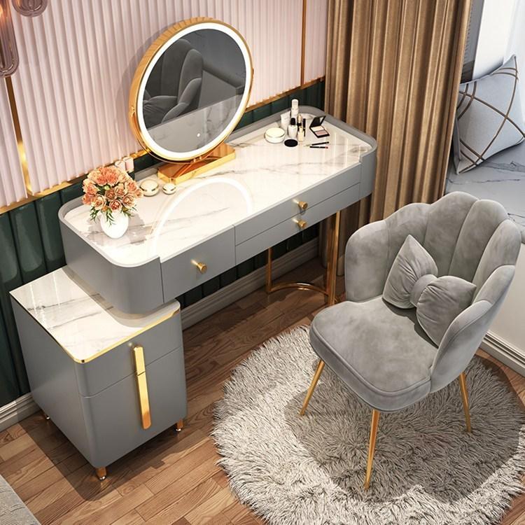 ドレッサー 北欧風 100cm オシャレ お姫系 スツールセット ミラー付き