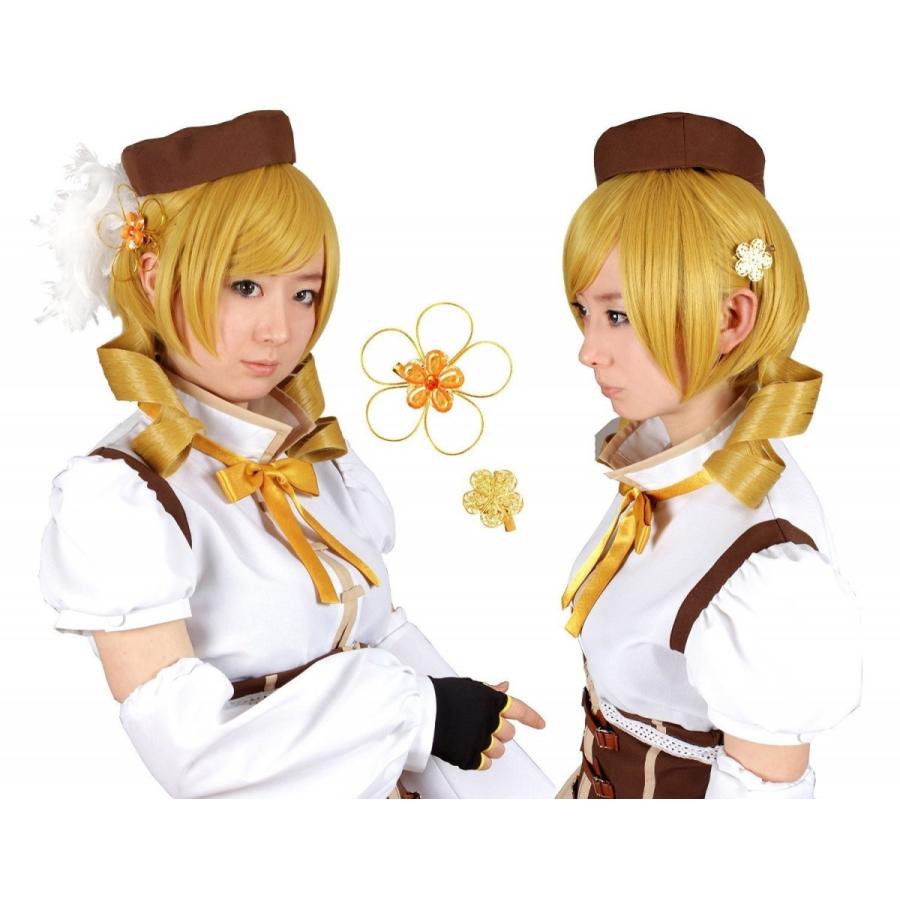 巴マミ コスプレ 衣装 ウィッグ付き魔法少女 まどか マギカ