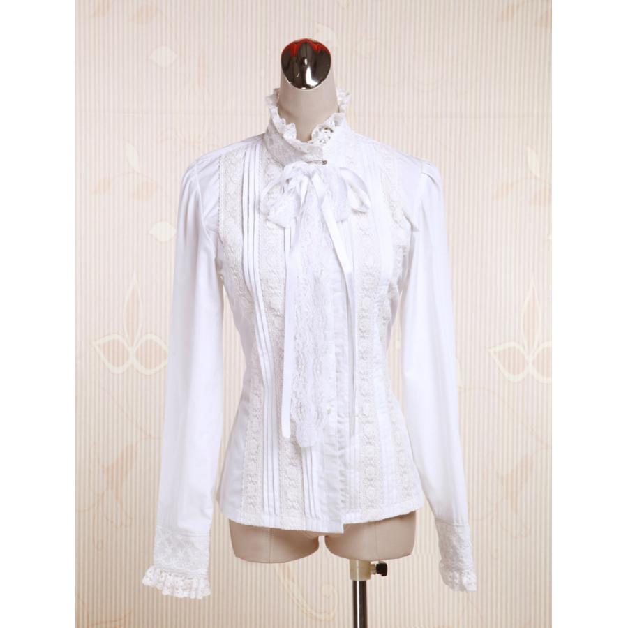 ゴスロリ ロリータ トップス 白 ロリータ ブラウス シャツ 夏 かわいい ゴスロリ XS - 2XL ホワイト