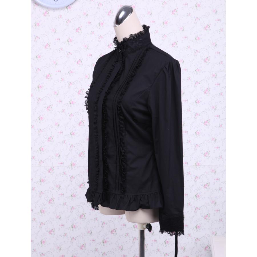 ゴスロリロリータトップスロリィタブラウスブラックコットンクラシック