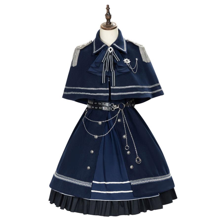 epetice 大航海時代　ネイビー　軍服ロリータ ロングコート　ロングマント 浪漫ひとひらロングマントコート epetice 大航海時代 ネイビー
