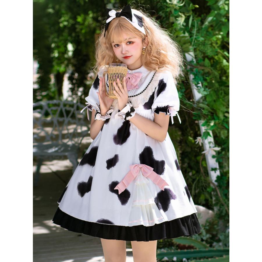 最適な価格 甘いロリータopドレス白い牛柄ポリエステル半袖甘いロリータワンピースドレス t コス屋 通販 Yahoo ショッピング 人気特価激安 Www Hhib Com Br