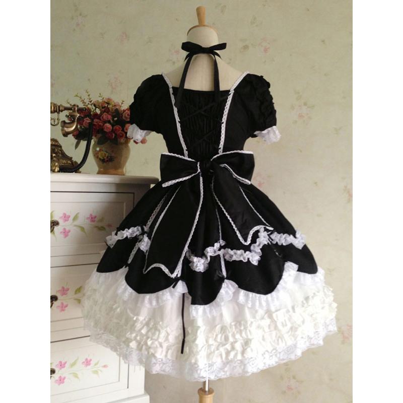 ロココロリータドレスJSK 2026 レースフリル リボン装飾 プリーツ