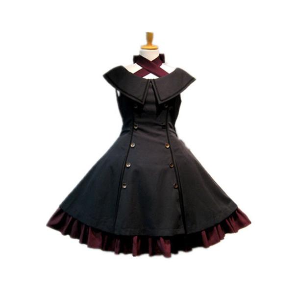 ゴスロリ軍服JSK ジャンパースカート スリーブレス アイドル衣装