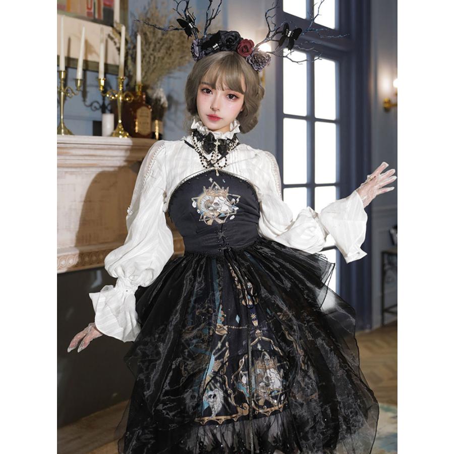 ゴシックロリータJSKドレス ブラック ノースリーブ チェーン ゴシックロリータJSKドレス ブラック ノースリーブ チェーン