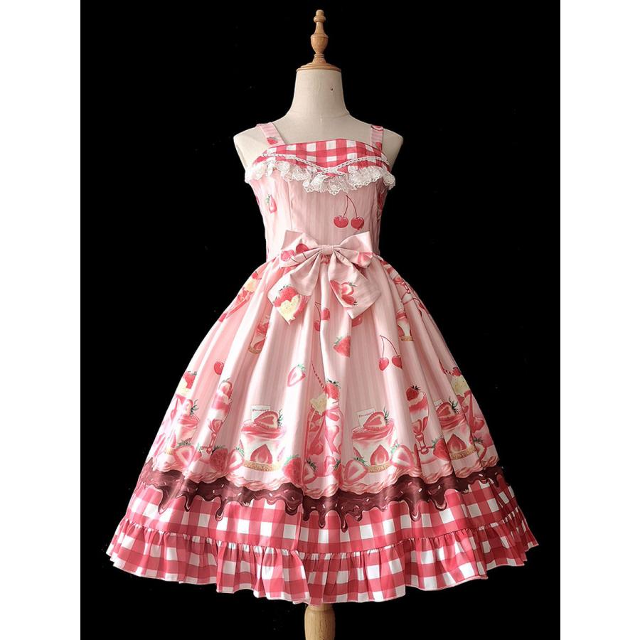 Tutata】Sweet CroissantロリィタJSK ピンク 甘いロリータJSK