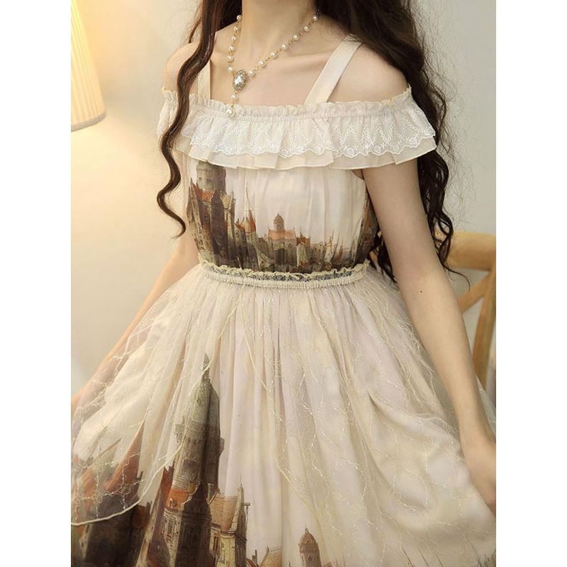 スイートロリータJSKドレスライトアプリコットノースリーブ