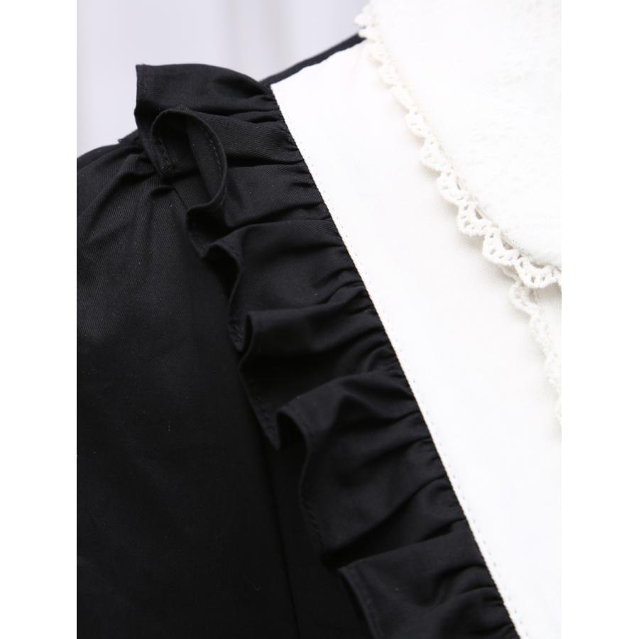 ゴスロリ ブラック バイカラー ゴシック ロリィタワンピース 長袖