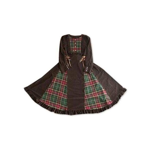 ゴスロリ ダークチョコレートカラー ロリータワンピース ゴシック 長袖