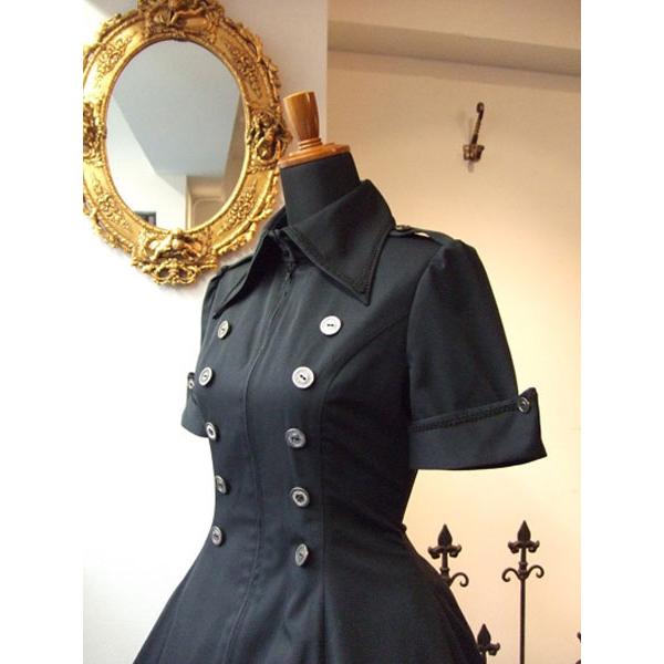 ゴスロリ軍服ワンピース Opドレス ボタン リボン 制服コスプレ フリル ツートン アイドル衣装 ハイローロリータワンピースドレス t コス屋 通販 Yahoo ショッピング