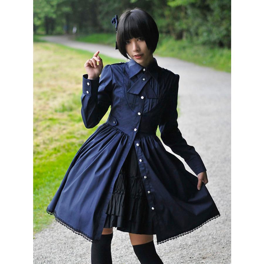 軍服ロリータドレス（小物つき） 軍服ロリータ十字チェーン付きドレス | Maiden's Rêve