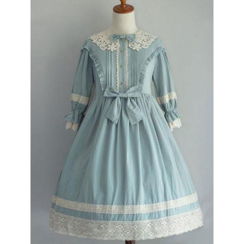 スウィートロリータOPドレスブラックフリルロリータワンピースドレス