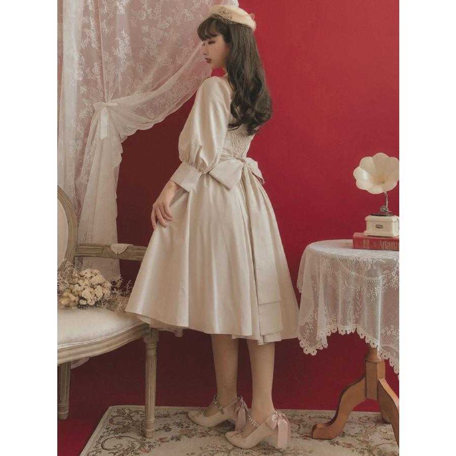 古典的なロリータOPドレスパフ袖ロリータヴィンテージワンピース