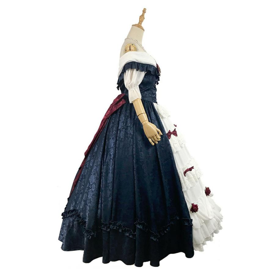 カスタマイズされた甘いロリータOPドレス白雪姫花柄半袖ネバーランド