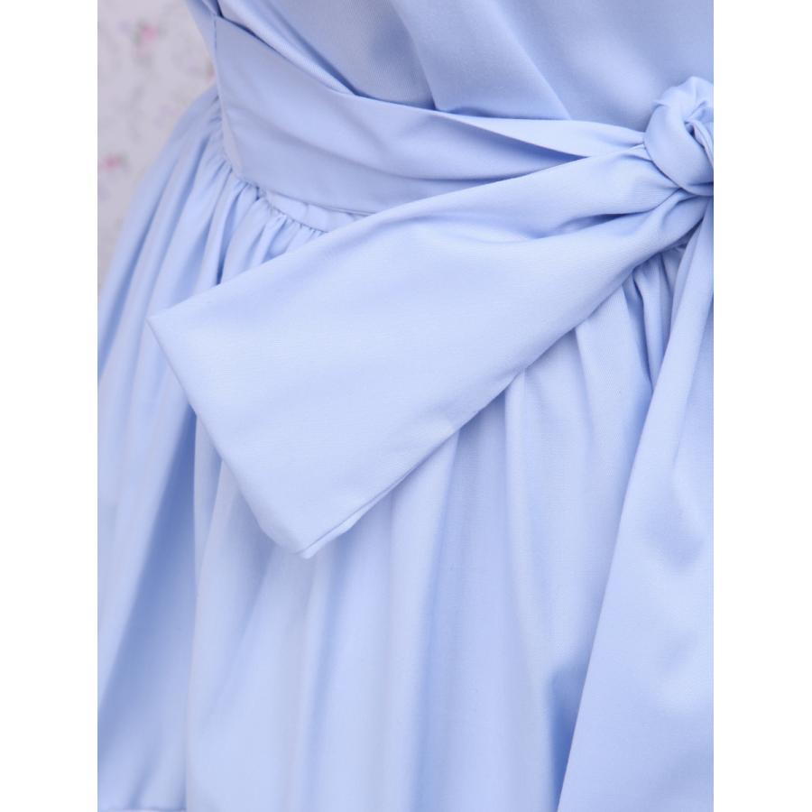 リボンレースコットンクラシックロリータドレス 2021 コットン ブルー