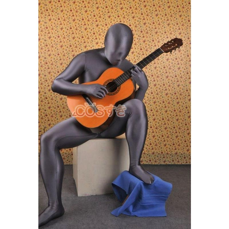 全身タイツ ダークグレー 単色 新作 大人用 開口部のない ステージ衣装 ハロウイン コスチューム コスプレ衣装 ライクラ 弾力と伸縮性あり