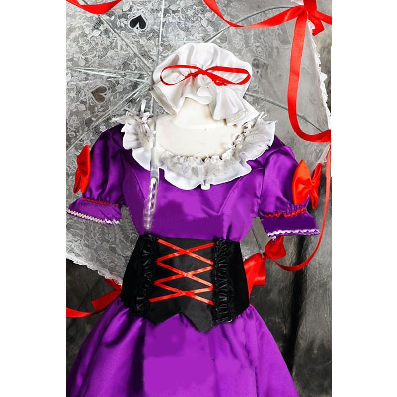 東方Project とうほうプロジェクト 八雲紫 やくもゆかり ドレス 風 コスプレ衣装 演出服 変装 cosplay 仮装 二次会 イベント パーティー｜cosshop