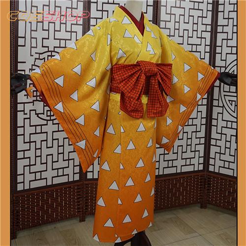 鬼滅の刃　我妻善逸　コスプレ　鬼殺隊　隊服　遊郭　着物 鬼滅の刃 風 我妻善逸 善子 吉原 遊郭編 着物 ◇受注品◇ | 文化