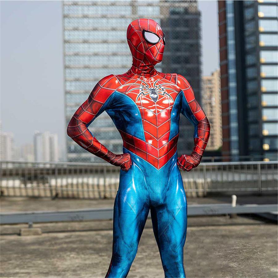 スパイダーマン MARK IV 全身タイツ 弾力と伸縮性あり コスチューム コスプレ衣装 cosplay 仮装 変装 クリスマス 新年会 ハロウィン｜cosshop｜02