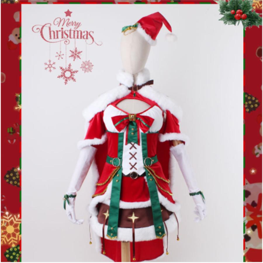 Re:ゼロから始める異世界生活 エミリア 聖夜の装い リゼロス 風 コスプレ衣装 イベント 演出服 変装 二次会 COS Cosplay