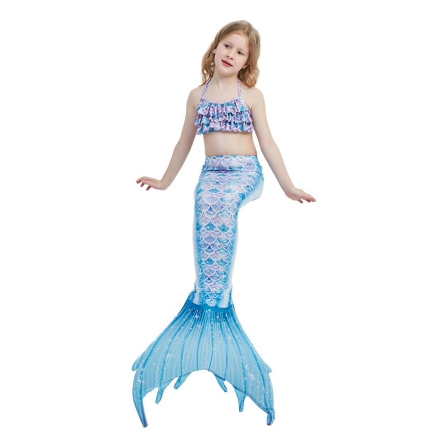 人魚姫 マーメイド水着 女の子 子供 ビキニ3点セットフィン コスプレ