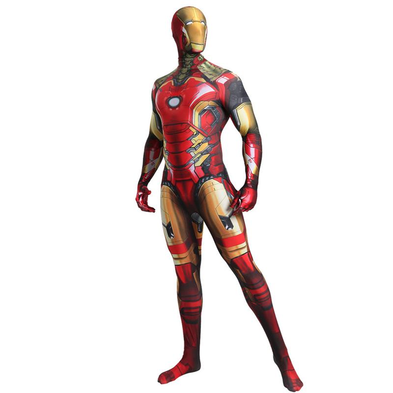 Iron Man アイアンマン 戦闘服 全身タイツ 子供用 大人用 コスプレ衣装